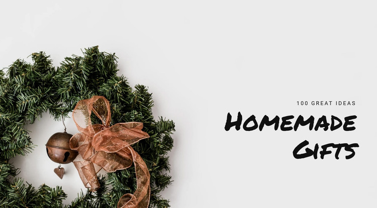 Homemade gifts and presents  Homepage Design