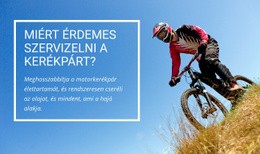 Kerékpárszerviz - HTML Weboldal Sablon