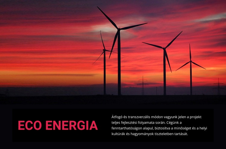 Eco szélenergia HTML Sablon