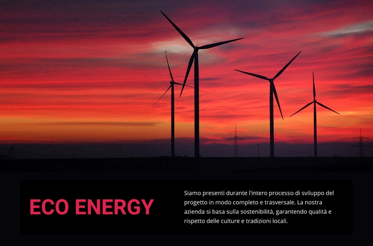 Eco energia eolica Un modello di pagina