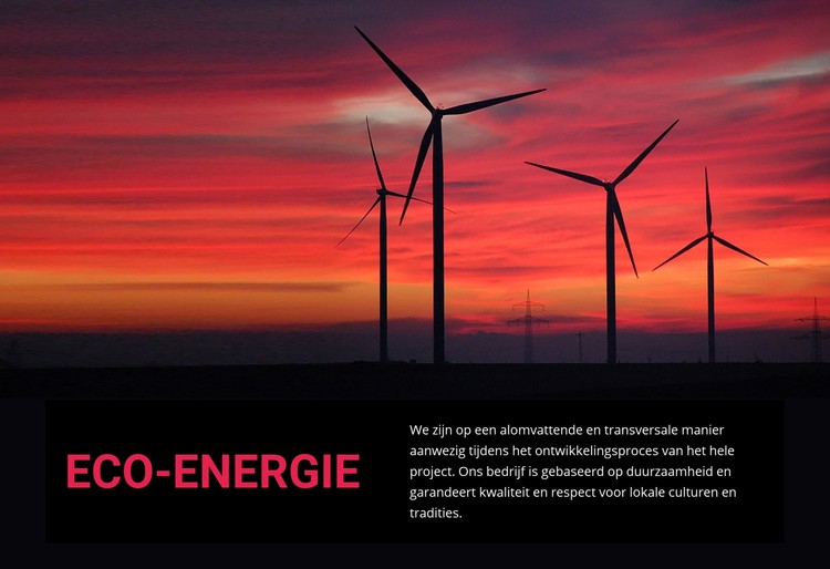 Eco windenergie CSS-sjabloon