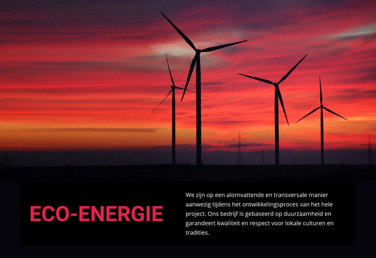 Eco windenergie HTML-sjabloon