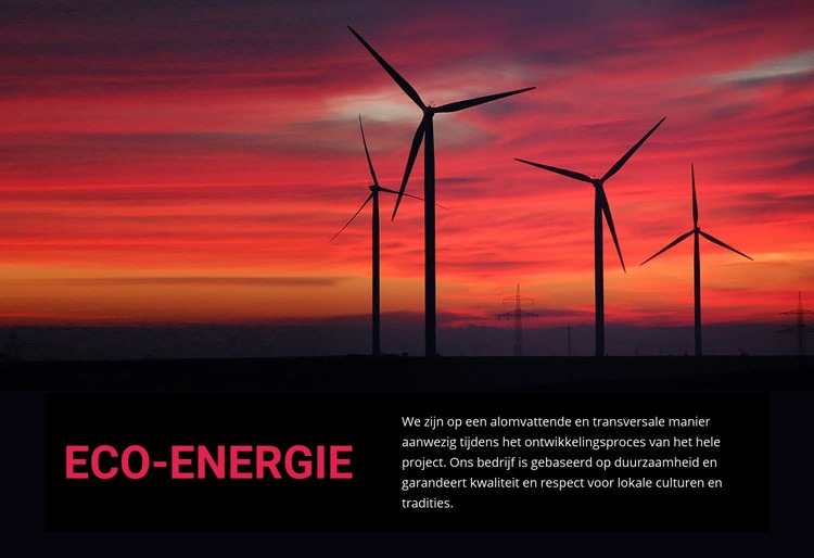 Eco windenergie Website ontwerp