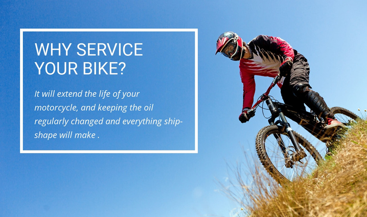 Bike service  One Page Template