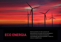 Eco Energia Eólica - Modelo Web HTML