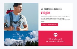 Melhores Lugares Para Viajar - Modelo HTML5 De Página Única