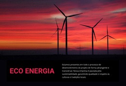 Eco Energia Eólica - Modelo De Uma Página