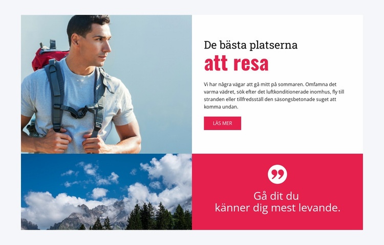 Bästa ställen att resa HTML-mall