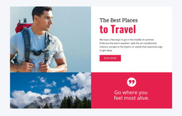 Best Places To Travel - Customizable Professional Web Page Design
