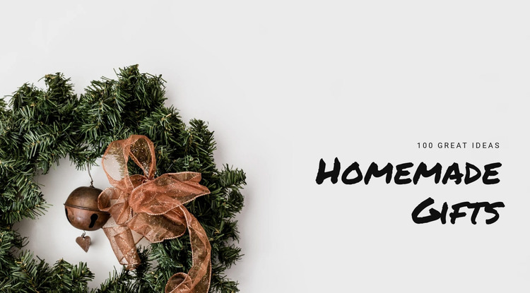 Homemade gifts and presents  Website Mockup