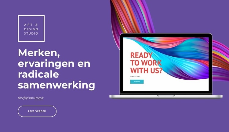 Wij geloven dat uitzonderlijke producten holistisch zijn Website mockup