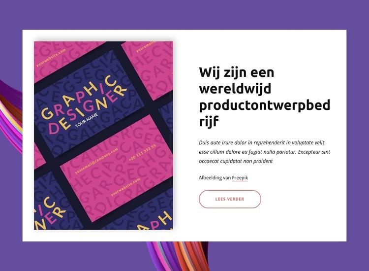 Wij werken voor grote en kleine organisaties Website ontwerp