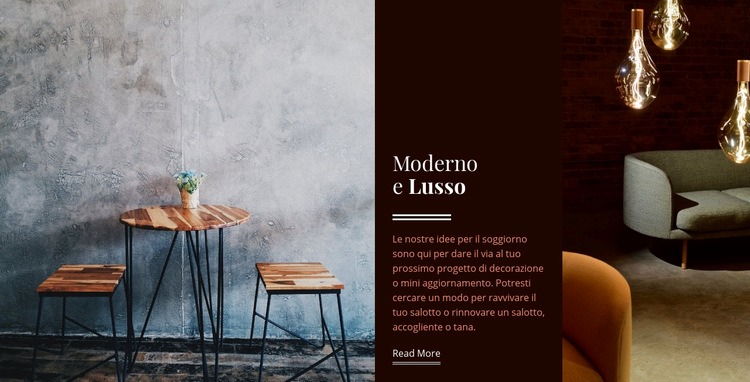 Personalizza il tuo spazio vitale Mockup del sito web