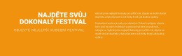 Najděte Si Perfektní Festival – Jednoduchá Šablona Webu