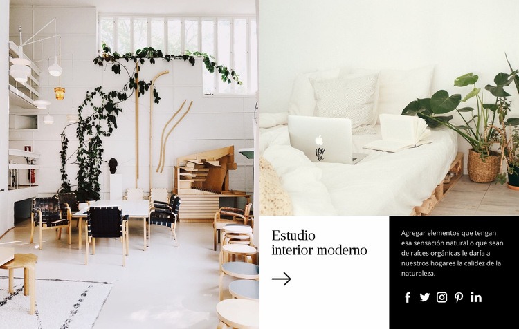 Proyectos de diseño de interiores de lujo Maqueta de sitio web