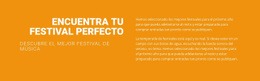 Encuentra Tu Festival Perfecto - Plantilla Prémium