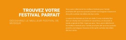 Trouvez Votre Festival Parfait - Créateur De Site