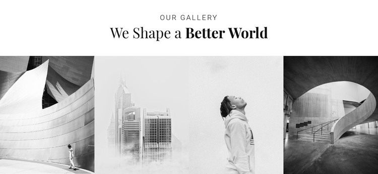 We shape a better world Homepage Design