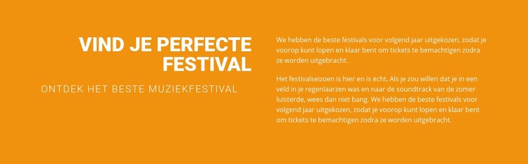Vind jouw perfecte festival WordPress-thema