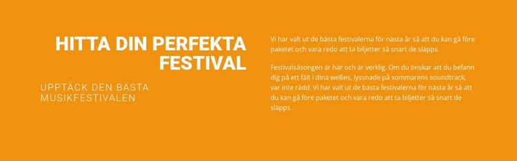 Hitta din perfekta festival Webbplats mall