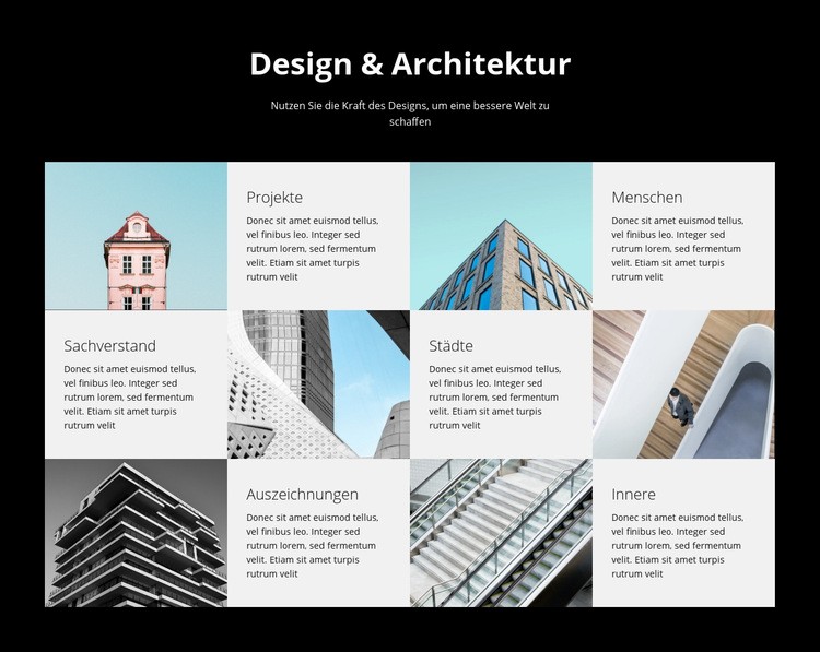 Design- und Architekturstudio Website Builder-Vorlagen