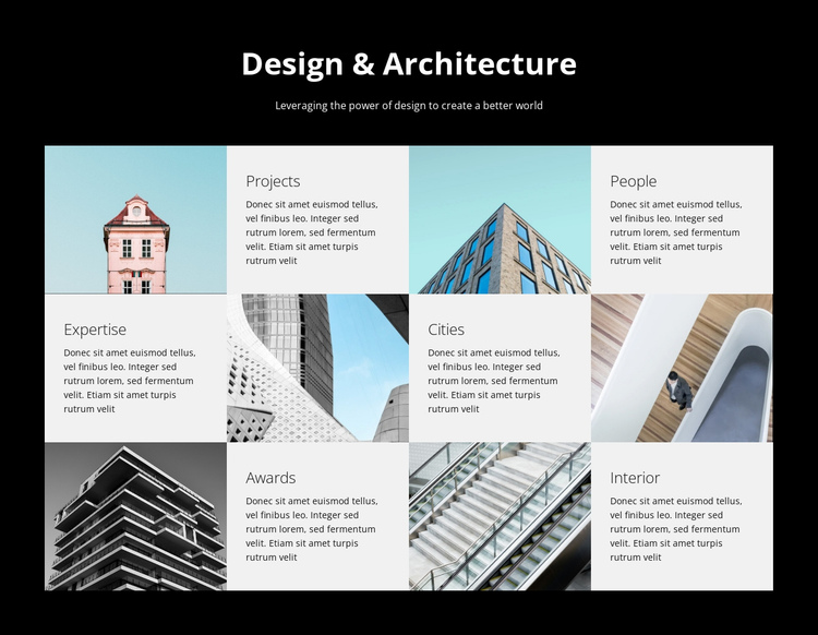 Design and architecture studio One Page Template