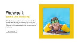 Aquapark Spiele Und Erholung - Drag & Drop-Vorlage Für Eine Seite