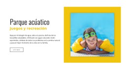 Juegos Y Recreación En El Parque Acuático Plantilla CSS Sencilla