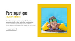 Jeux Et Loisirs Aquapark - Modèle HTML Et CSS