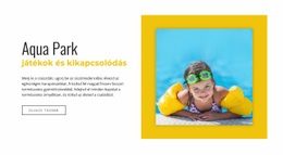 Aquapark Játékok És Kikapcsolódás Egyszerű CSS-Sablon