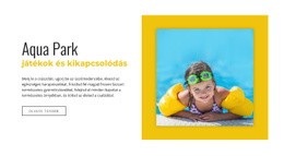 Aquapark Játékok És Kikapcsolódás - HTML-Sablon Letöltése