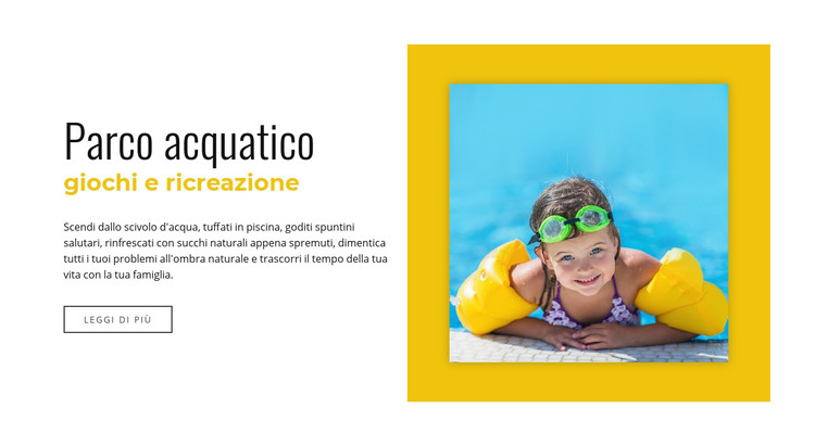 Giochi e attività ricreative Aquapark Modello HTML