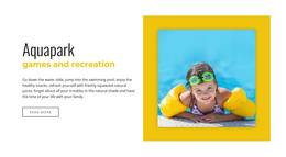 Aquapark Games And Recreation - HTML And CSS Template
