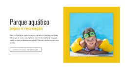 Jogos E Recreação Do Aquapark - Maquete De Site Profissional