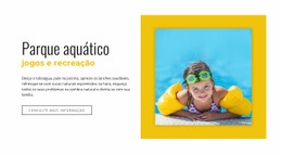 Modelo HTML5 Impressionante Para Jogos E Recreação Do Aquapark