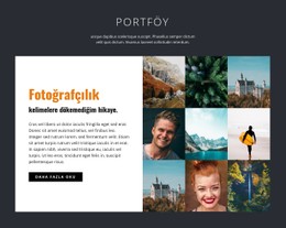 Profesyonel Fotoğrafçılık Portföyü Site Şablonu