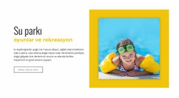 Aquapark Oyunları Ve Rekreasyon - Özel Tek Sayfalık Şablon