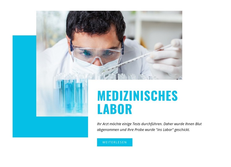 Medizinisches und wissenschaftliches Labor HTML Website Builder