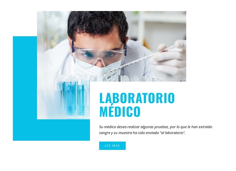 Laboratorio médico y científico Maqueta de sitio web