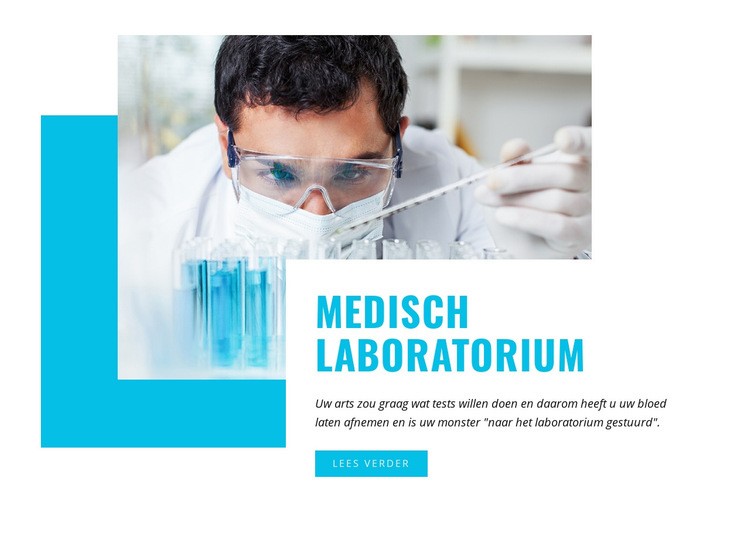 Medisch en wetenschappelijk laboratorium Website mockup