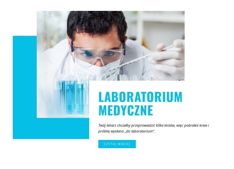 Laboratorium medyczne i naukowe Projekt strony internetowej