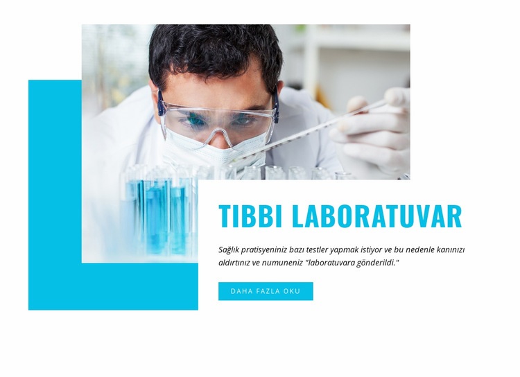 Tıp ve Bilim laboratuvarı Html Web Sitesi Oluşturucu