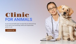 Animal Veterinary Hospital Landing Page