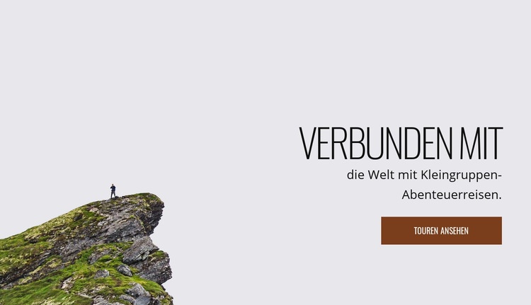 Kleingruppen-Abenteuertouren Website-Modell