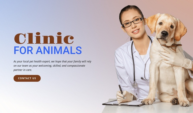Animal veterinary hospital Elementor Template Alternative