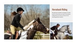 Sport Horseback Riding Bootstrap Templates