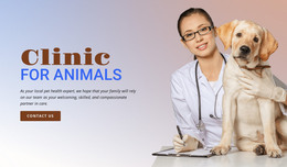 HTML Page Design For Animal Veterinary Hospital