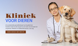 HTML-Paginaontwerp Voor Kliniek Voor Dieren