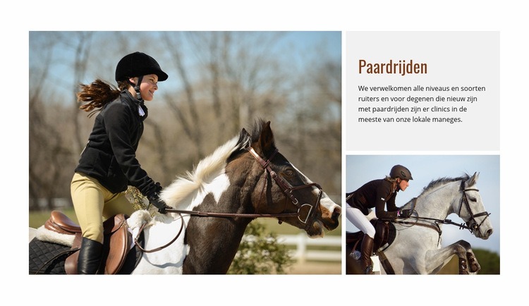 Sportief paardrijden HTML5-sjabloon