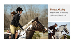 Sport Horseback Riding One Page Template